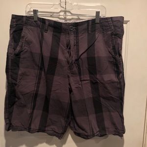 Gray/ black Cotton shorts